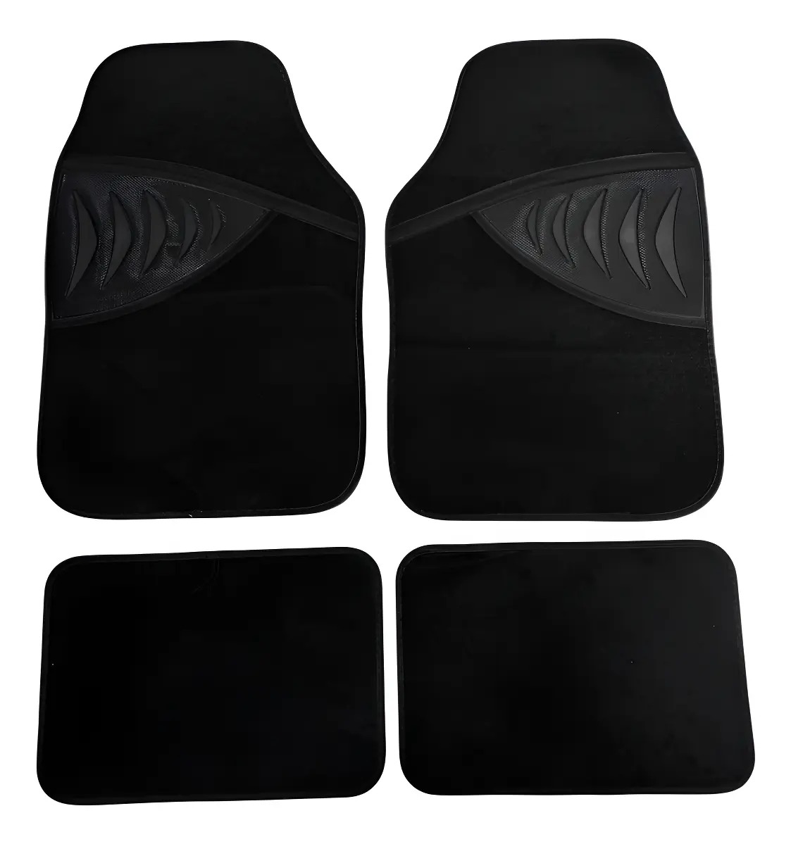 TAPETE ALFOMBRA BURON NEGRO (4PZAS)