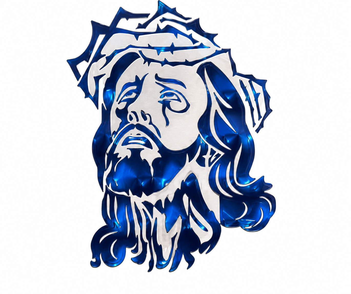 CALCOMANIA RELIGIOSA CRISTO COLOR AZUL