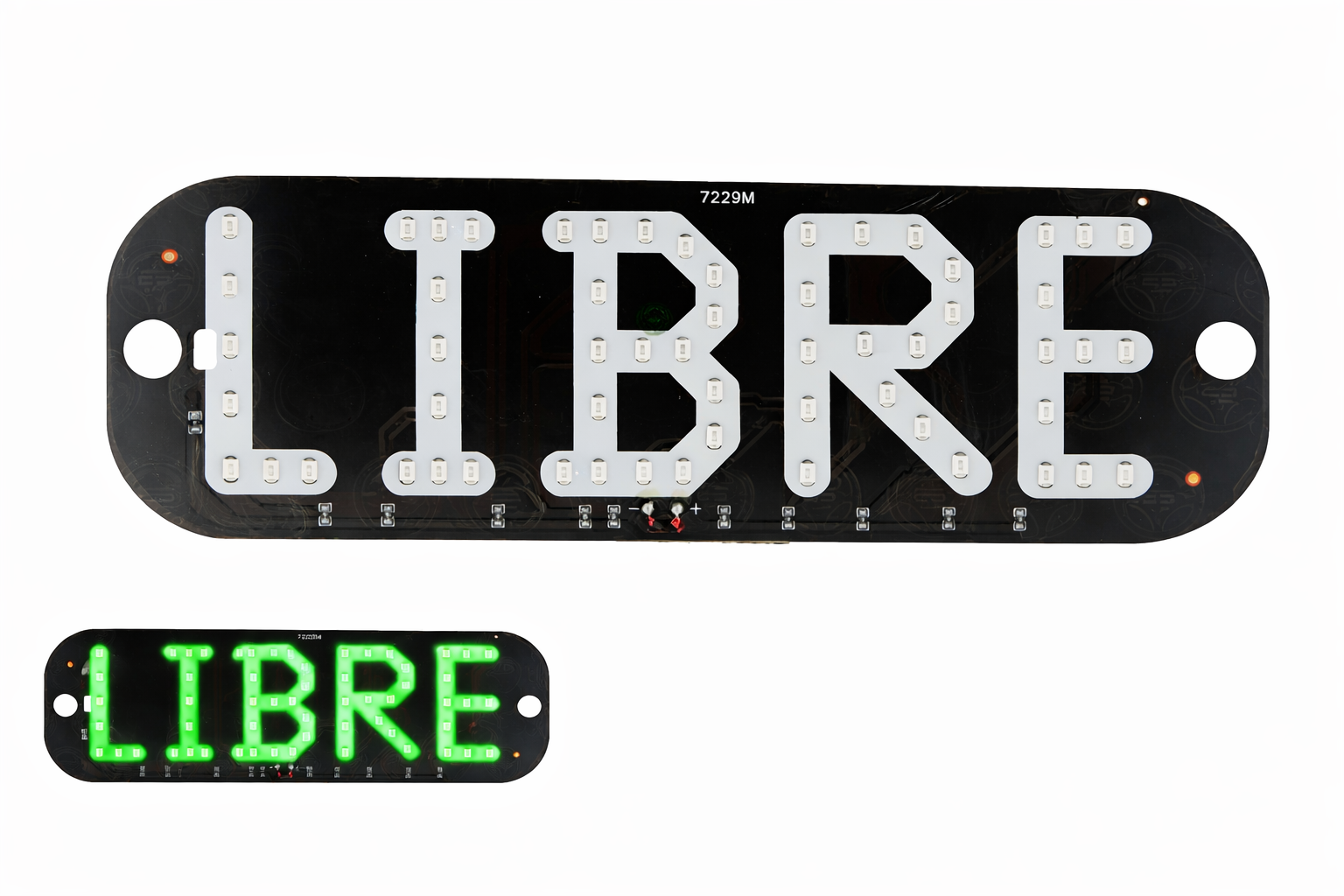 LETRERO DE LEDS LIBRE C/CHUPONES VERDE 12V RENOV