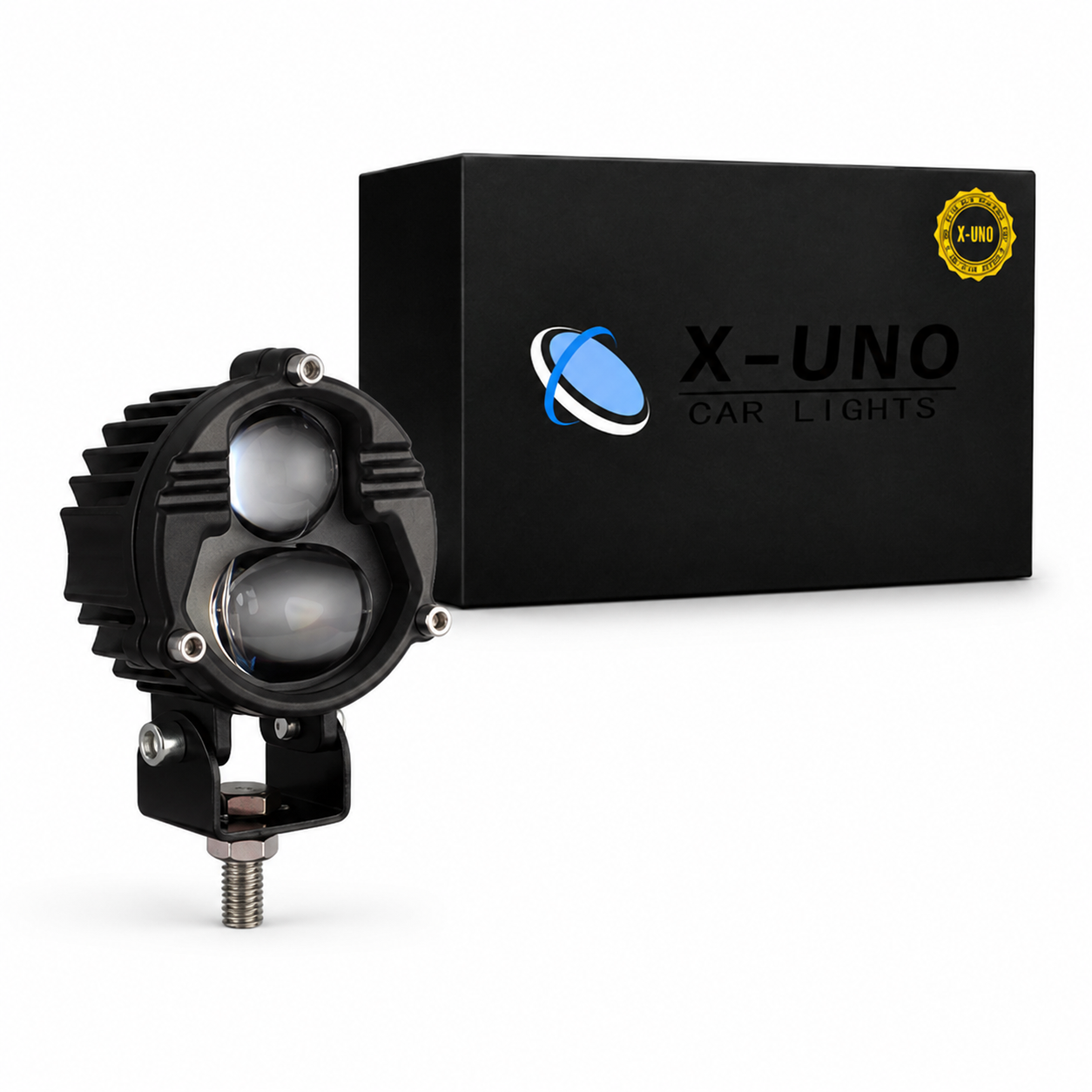 M FARO AUXILIAR 2 LUPAS BICOLOR AMBAR/BLANCO ALTA Y BAJA 12V X-UNO