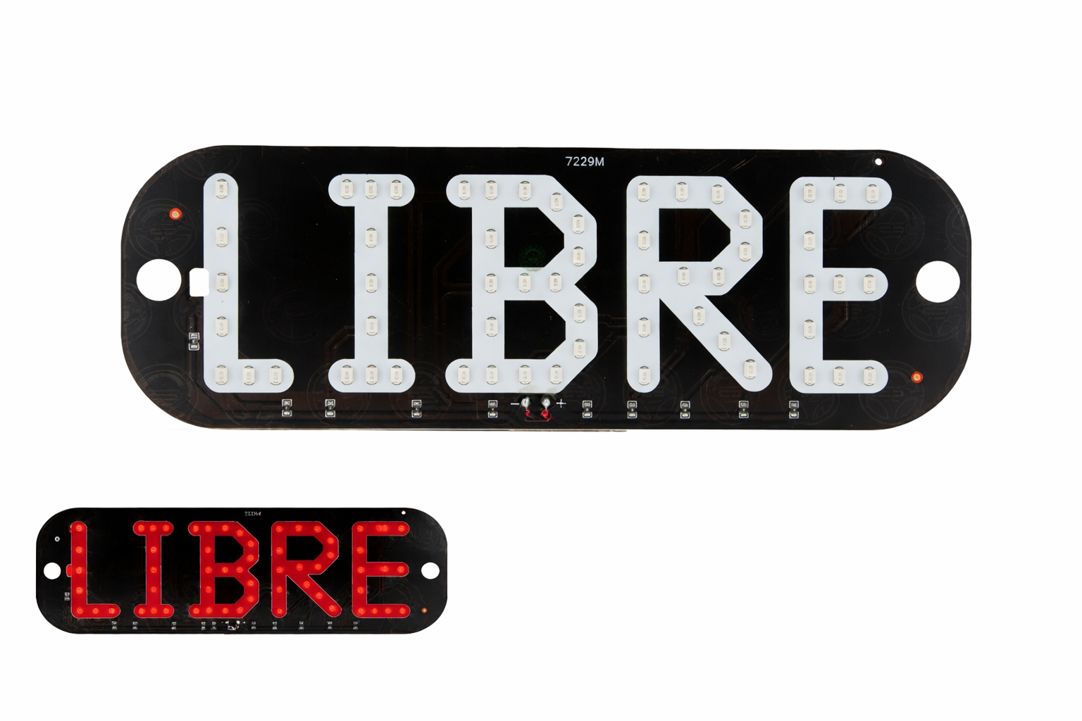 LETRERO DE LEDS LIBRE C/CHUPONES ROJO 12V I.T