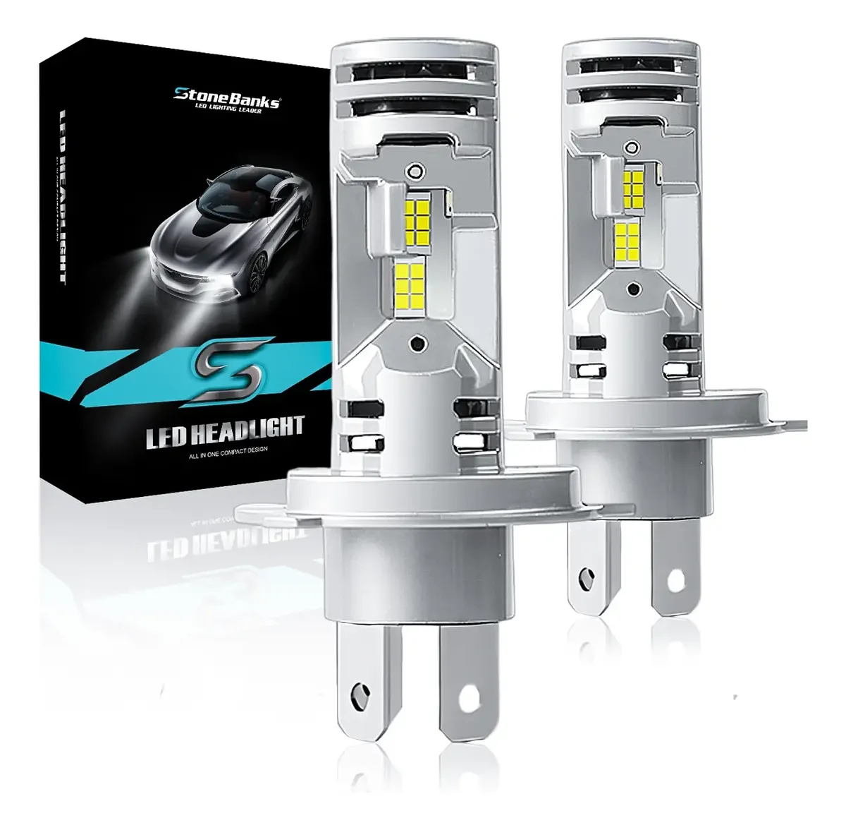 KIT LED H4 BLANCO 2 CARAS 12V TIPO ORIGINAL