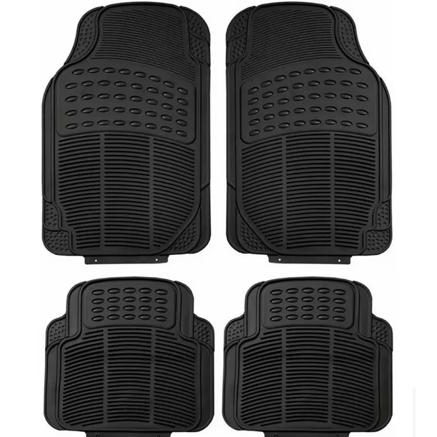 TAPETES 4 PIEZAS ECONOMICO NEGRO ITALIO TURBO