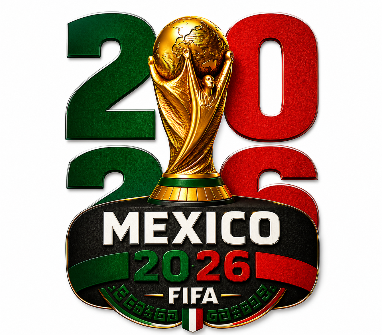 CALCOMANIA CON DISE?O UV MEXICO 2026 FIFA