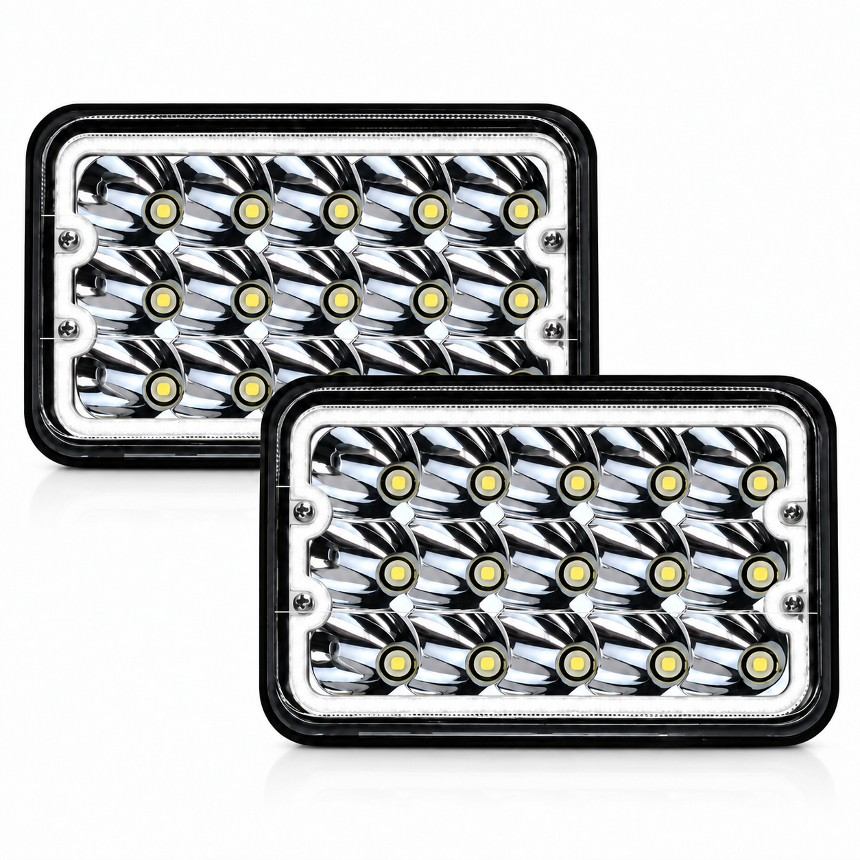 #UNIDAD H4656 15 LEDS BLANCOS ALTA Y BAJA CON CUARTO BLANCO (JUEGO)