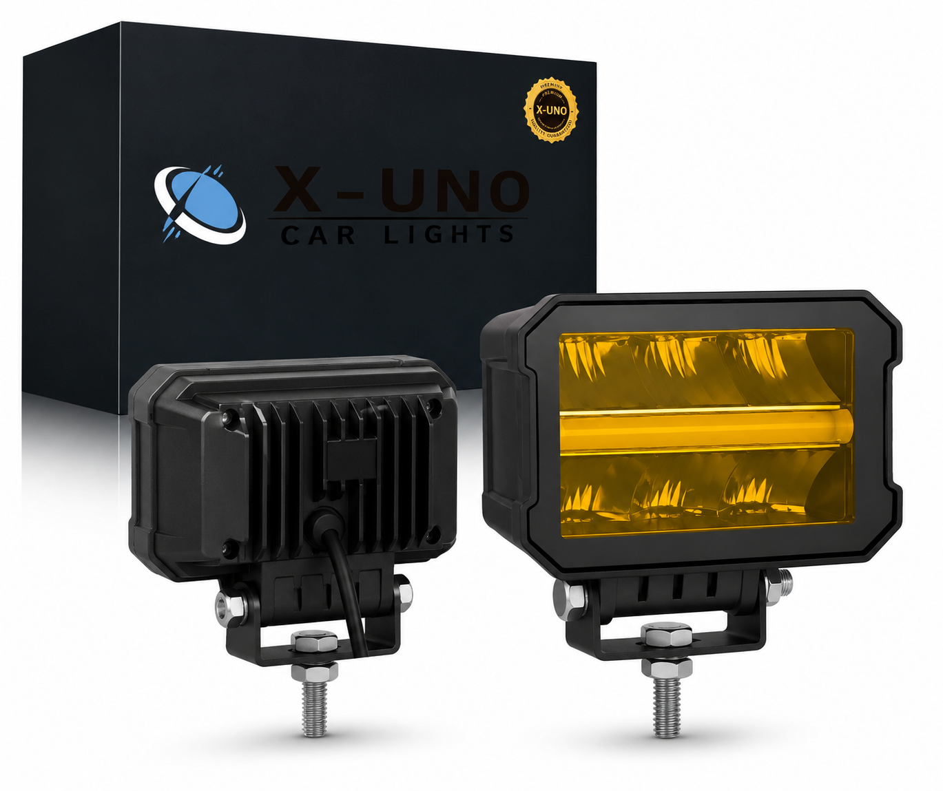 #15-M FARO AUXILIAR RECTANGULAR LUZ AMBAR CUARTO AMBAR X-UNO