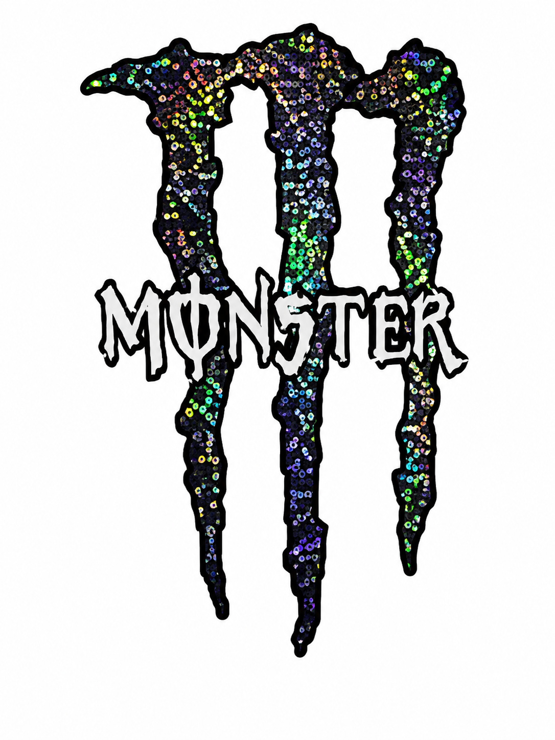 CALCOMANIA LATERAL MONSTER NEGRO