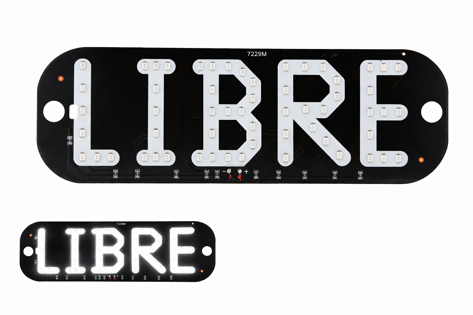 LETRERO DE LEDS LIBRE C/CHUPONES BLANCO