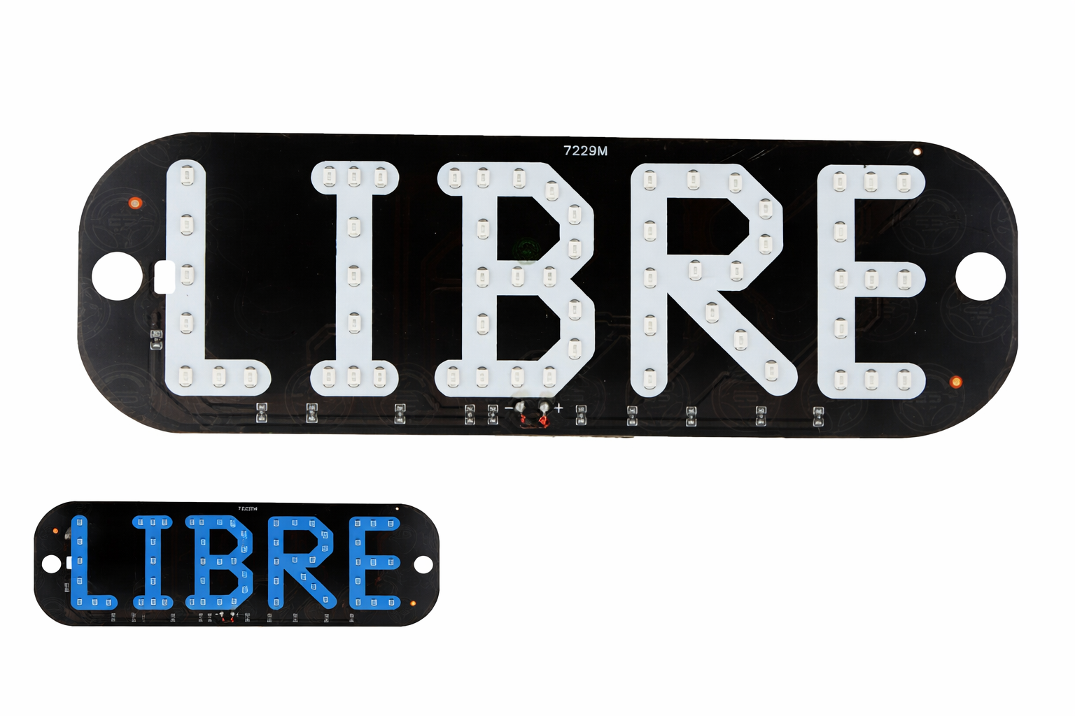 LETRERO DE LEDS LIBRE C/CHUPONES AZUL