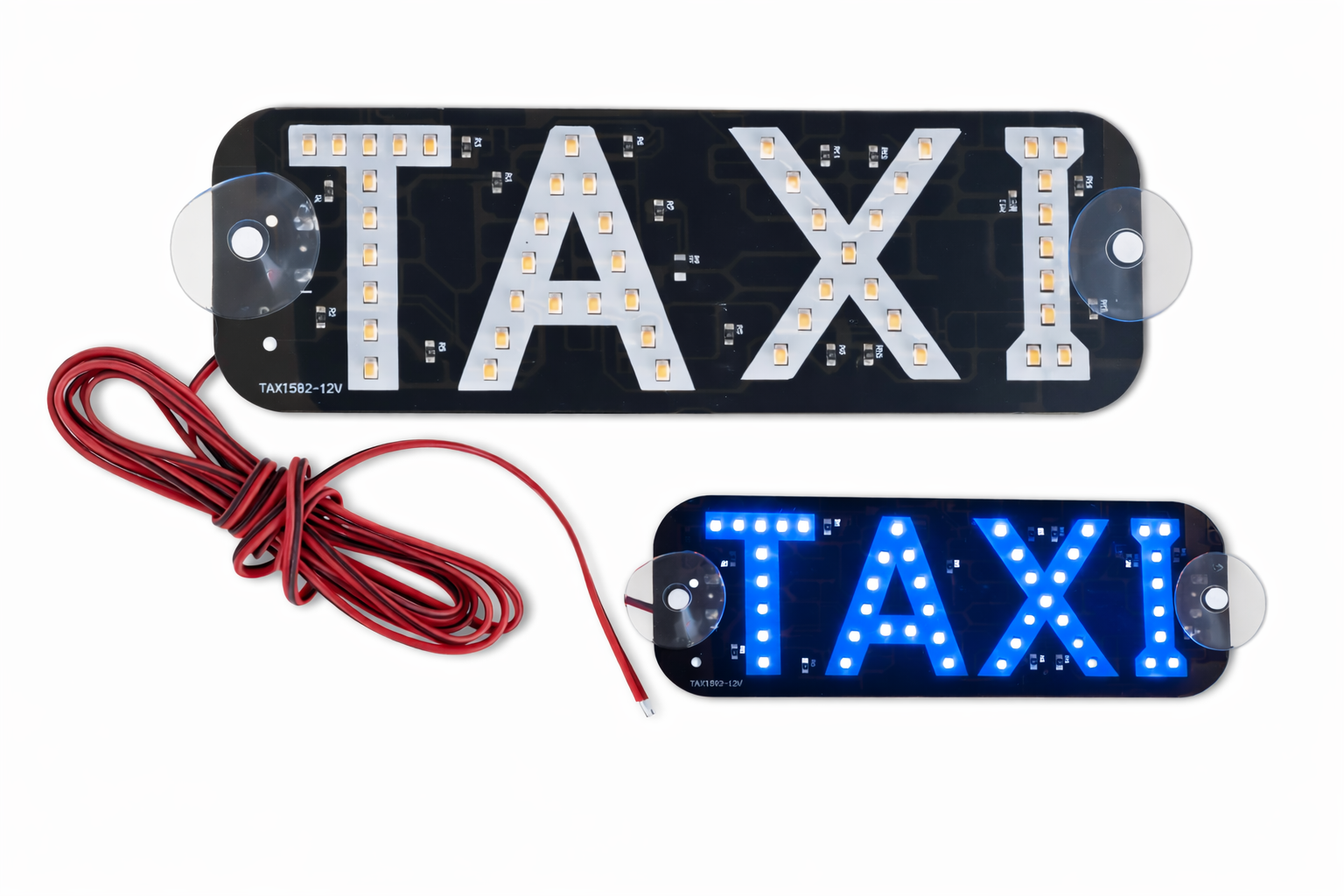 LETRERO DE LEDS TAXI C/ CHUPONES AZUL RENOV